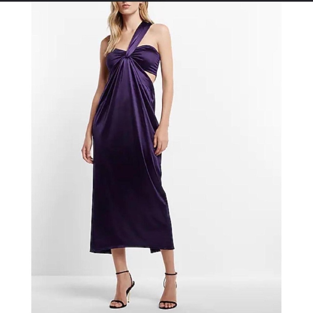 Express One Shoulder Purple Dress